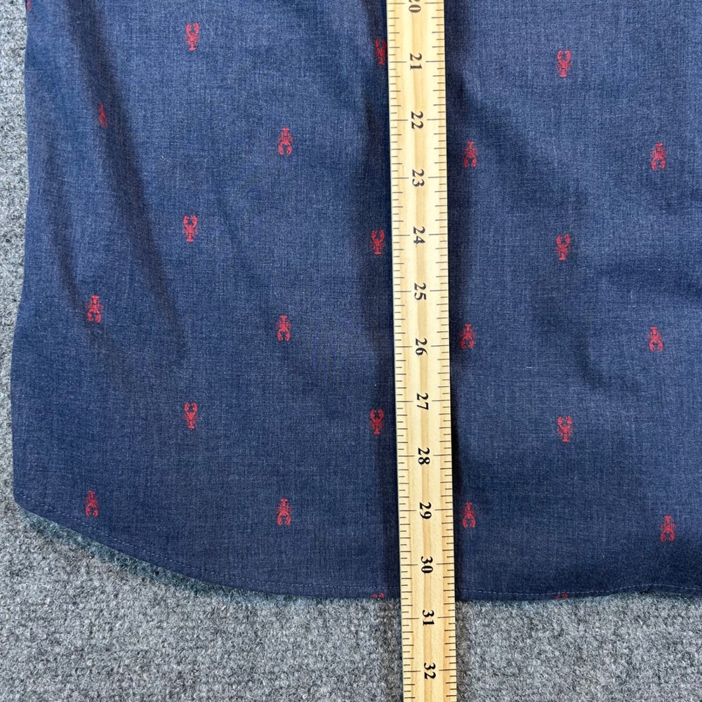 Sonoma Goods For Life Mens Button Down Shirt Lobster All‎ Over Print Blue Size L - Picture 8 of 10